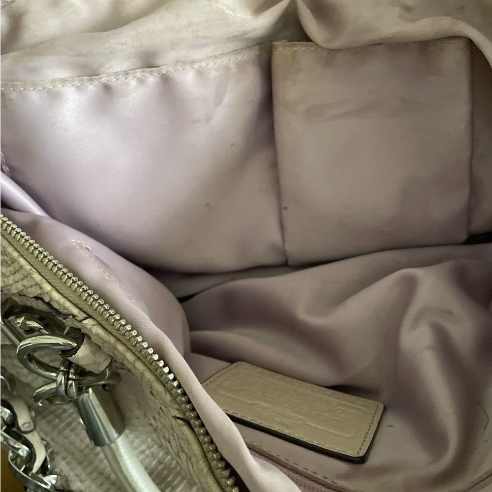 Coach Madison Sophia Textured Python Leather Satc… - image 4